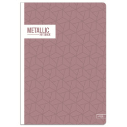 Sąsiuvinis,A4,52l,70g,linija, METALLIC