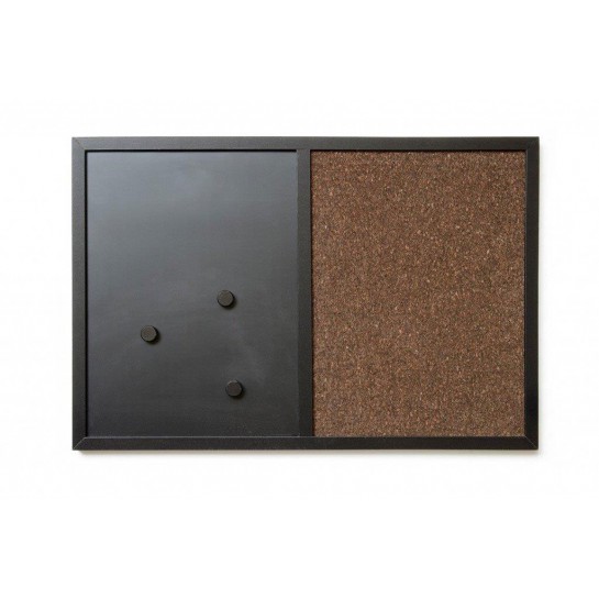 Lenta 2in1 kreifdinė-magnetinė+kamštinė 60x40cm Lenta 2in1 kreifdinė-magnetinė+kamštinė 60x40cm