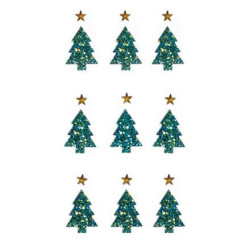 Dekor.lipnūs kristalai EGLUTĖS 18vnt