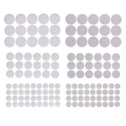 Apvalūs lipdukai mix 69vnt balti