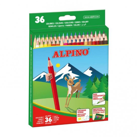 Spalvoti pieštukai ALPINO 36sp Spalvoti pieštukai ALPINO 36sp