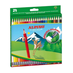 Spalvoti pieštukai ALPINO Erasable 24sp