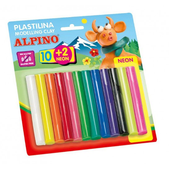 Plastilinas ALPINO 10sp+2neon