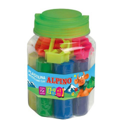 Plastilinas ALPINO 10sp+įrankių rinkinys