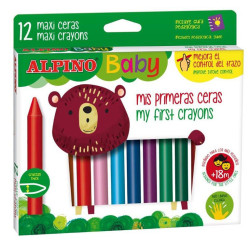 Spalvotos kreidelės ALPINO Baby 12sp