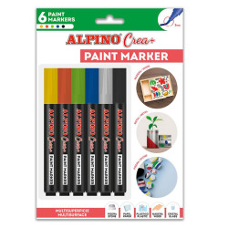 Žymekliai (vandens pagrindu) ALPINO Crea+  6sp