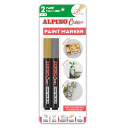 Žymekliai (vandens pagrindu) ALPINO Crea+  2vnt auk+sid blis
