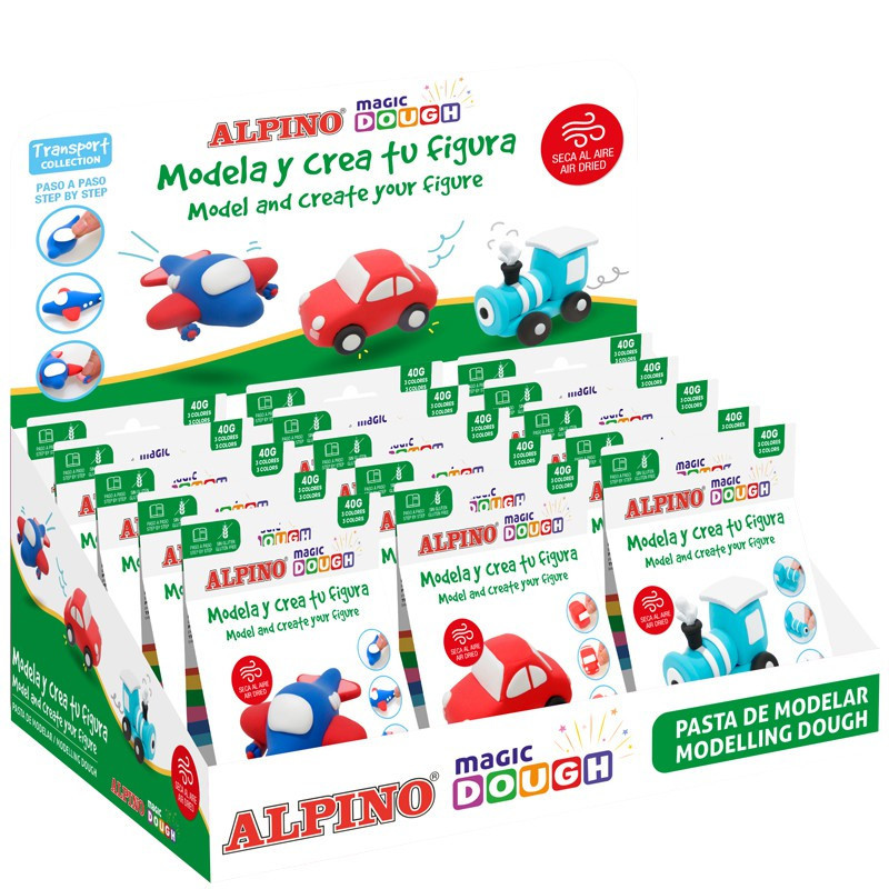 Modelinas ALPINO Magic Dough TRANSPORTE Modelinas ALPINO Magic Dough TRANSPORTE