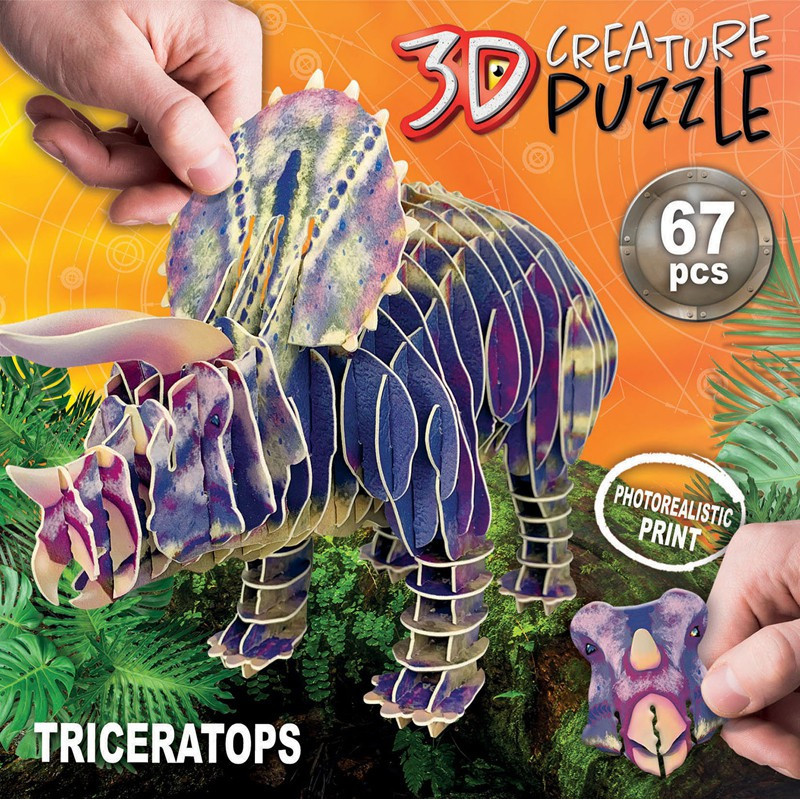 Dėlionė 3D TRICERTOPAS 6-99 metų Dėlionė 3D TRICERTOPAS 6-99 metų