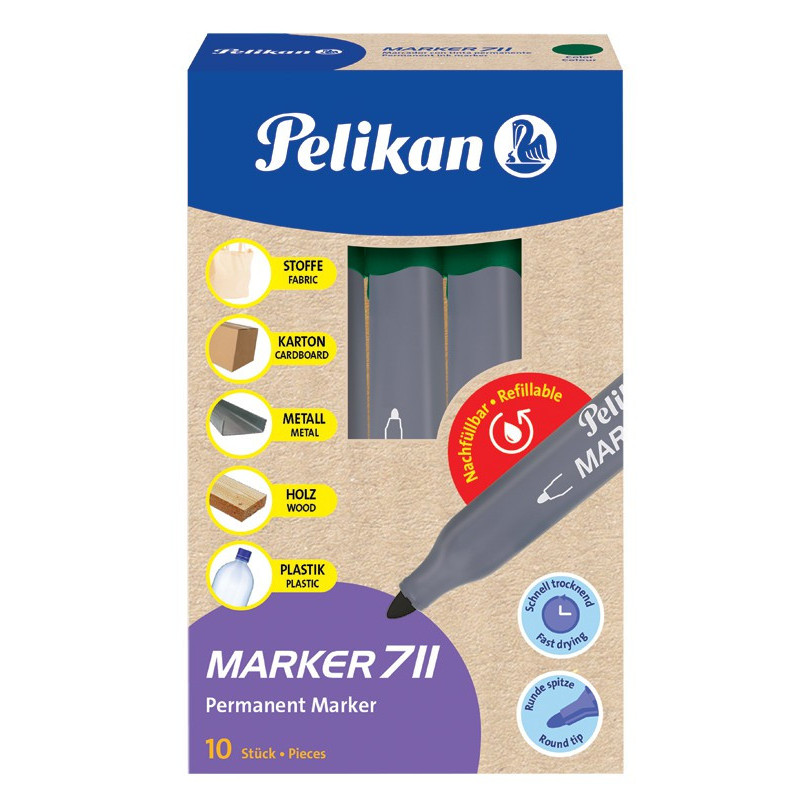 Žymeklis permanentinis 711 žalia Žymeklis permanentinis 711 žalia