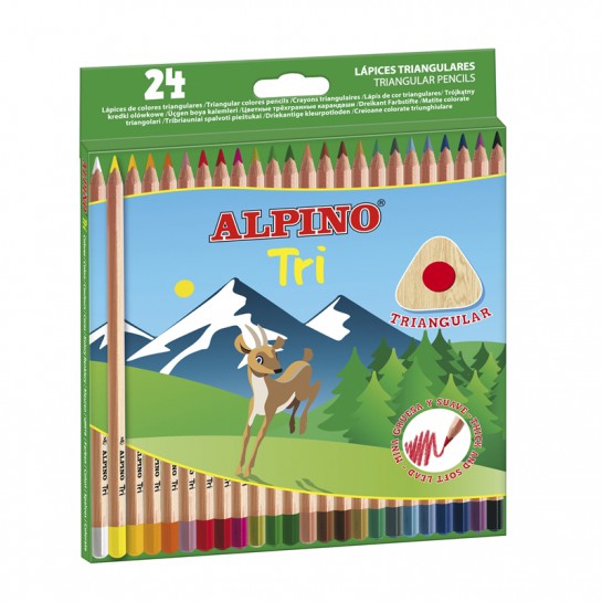 Spalvoti pieštukai ALPINO TRI 24sp