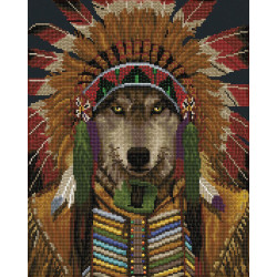 Deimantinė mozaika WOLF SPIRIT CHEF 50x40