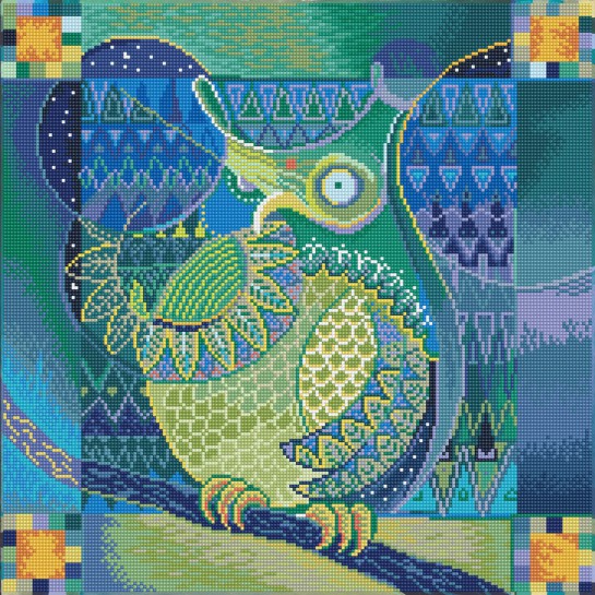 Deimantinė mozaika INDIAN OWL 51,50x 51,50