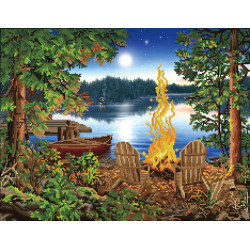 Deimantinė mozaika LAKESIDE RED CANOE 512x66
