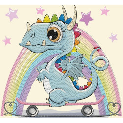 Deimantinė mozaika DRAGON SKATE 25x23