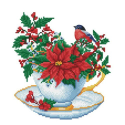 Deimantinė mozaika FESTIVE CUPPA 32X32