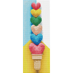 Deimantinė mozaika ICECREAM HEARTS 60x22
