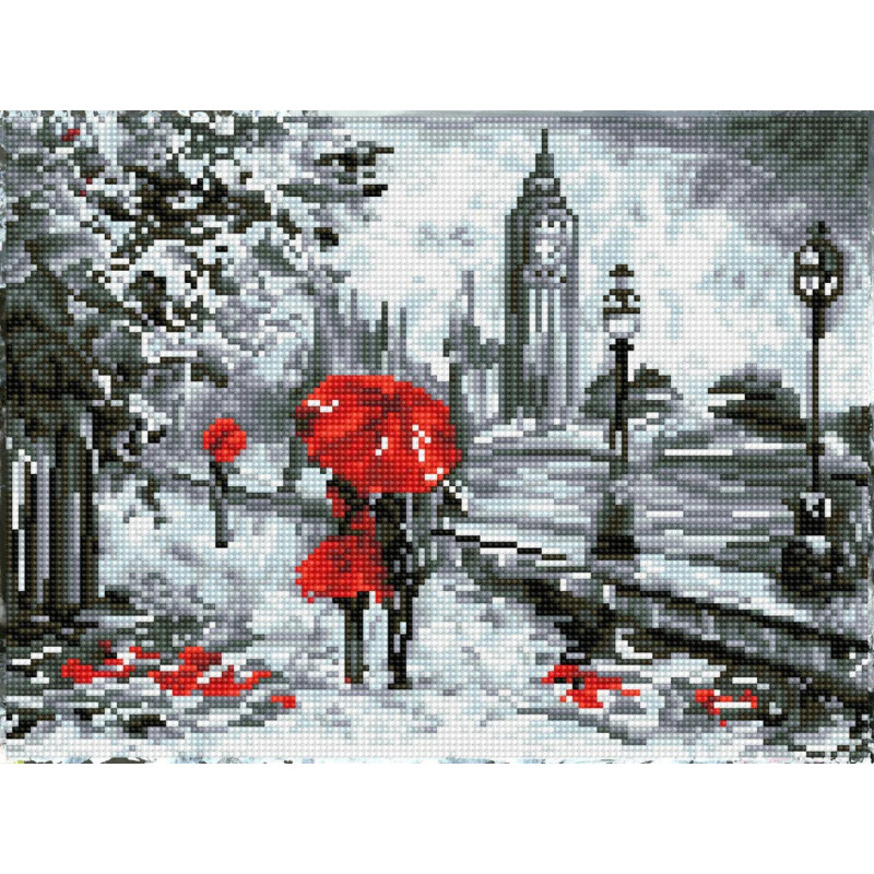 Deimantinė mozaika SPLASH OF RED 30x40 Deimantinė mozaika SPLASH OF RED 30x40