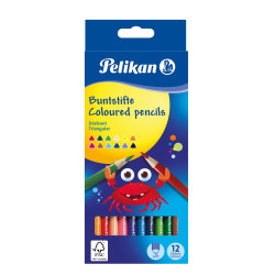 Spalvoti trikampiai pieštukai 12sp.