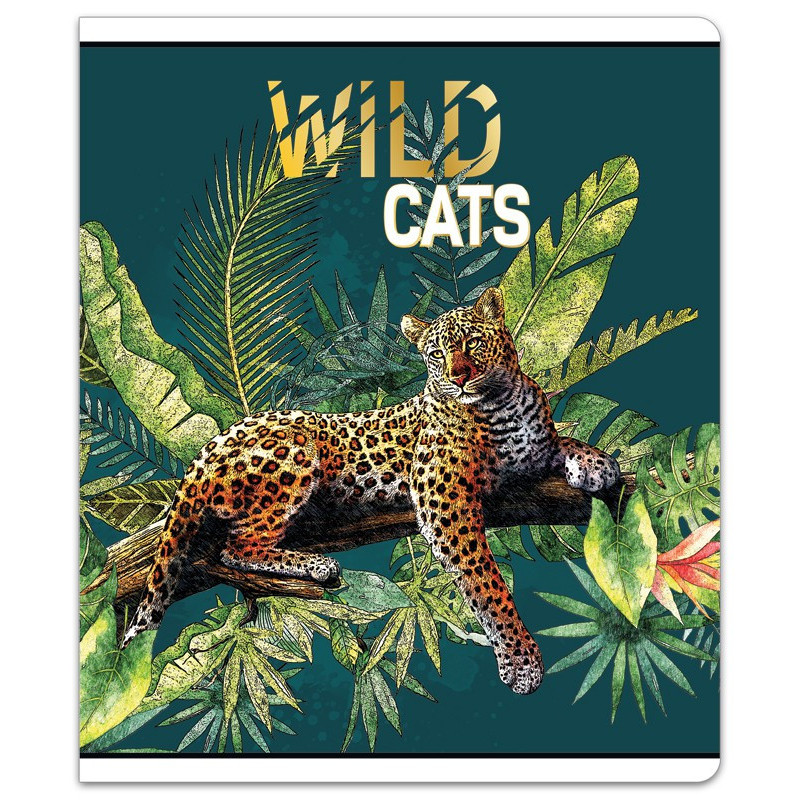 Sąsiuvinis (platus) A5 48l 80g linija WILD CATS