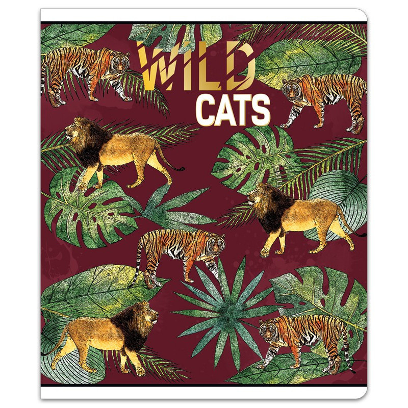 Sąsiuvinis (platus) A5 48l 80g linija WILD CATS