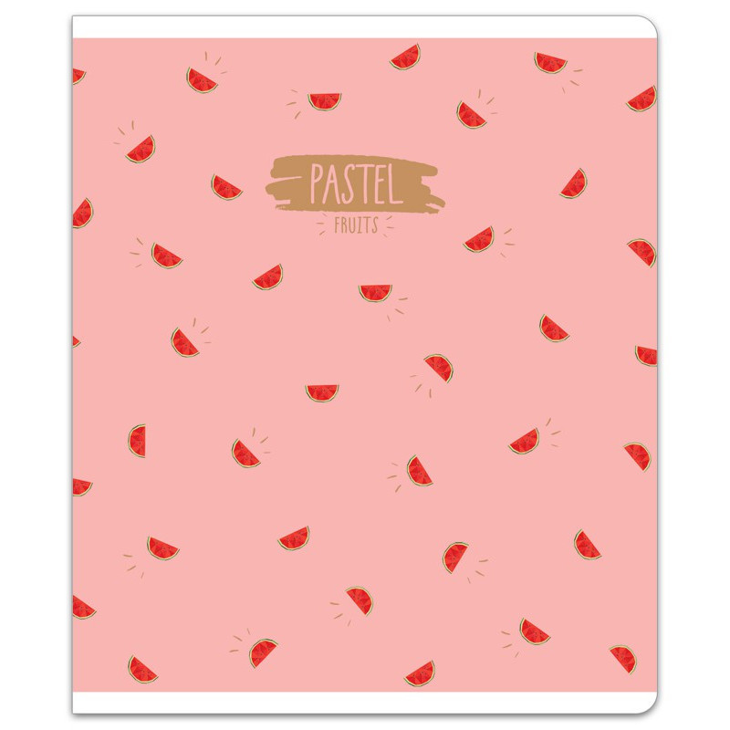 Sąsiuvinis(platus) A5 12l 80g linija PASTEL FRUITS