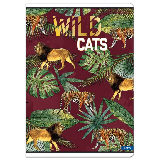 Sąsiuvinis A5 52lap 80g lang WILD CATS