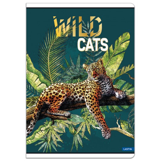 Sąsiuvinis A5 52lap 80g linija WILD CATS