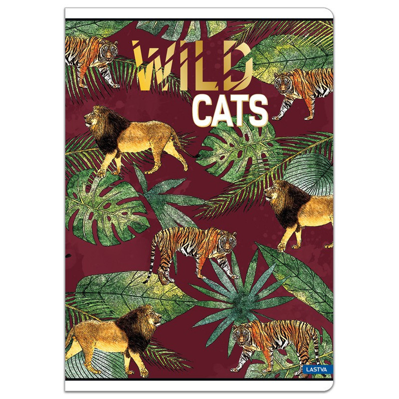 Sąsiuvinis A5 52lap 80g linija WILD CATS