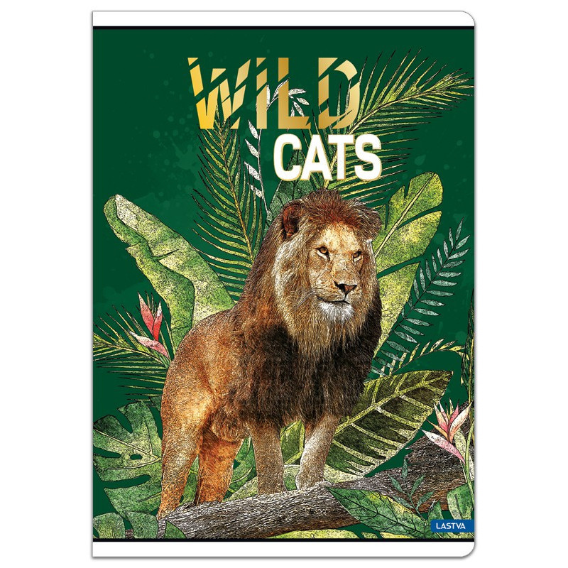 Sąsiuvinis A5 52lap 80g linija WILD CATS Sąsiuvinis A5 52lap 80g linija WILD CATS