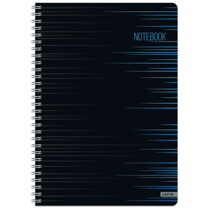 Sąsiuvinis su spirale A5 100lap 70g linija DARK