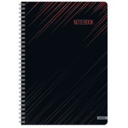 Sąsiuvinis su spirale A5 100lap 70g linija DARK