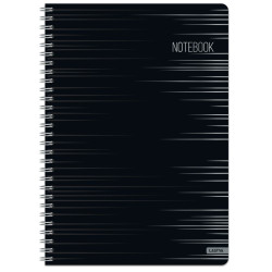 Sąsiuvinis su spirale A5 100lap 70g linija DARK