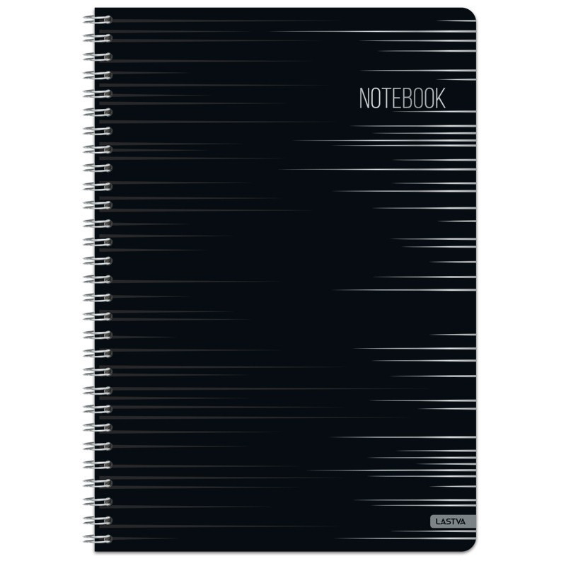 Sąsiuvinis su spirale A5 100lap 70g linija DARK