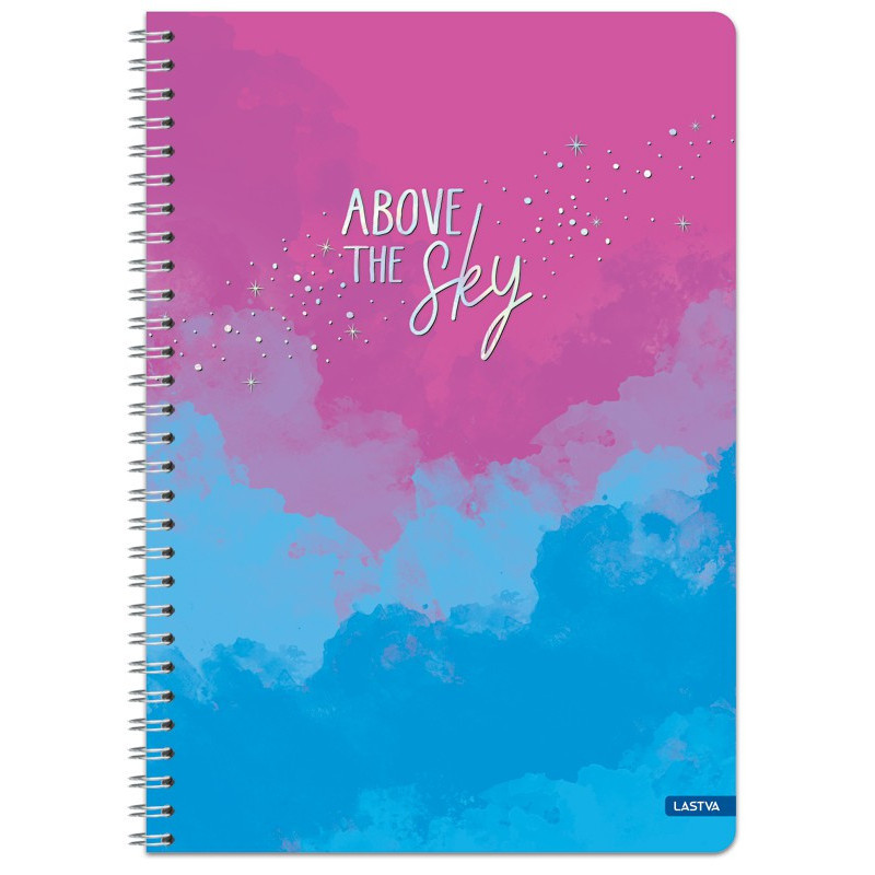 Sąsiuvinis su spirale A4 100lap 70g lang SKY