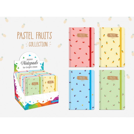 Užrašų knygutė A6 96lap 70g PASTEL FRUITS