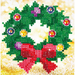 Deimantinė mozaika CHRISTMAS WREATH PITURE 13,54x13,54