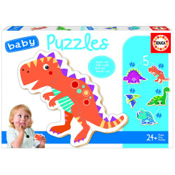 5 dėlionės (puzzle) DINOZAURS  24+