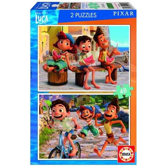 2 dėlionės (puzzle) 2x48 LUCA DISNEY PIXAR 4-6metų