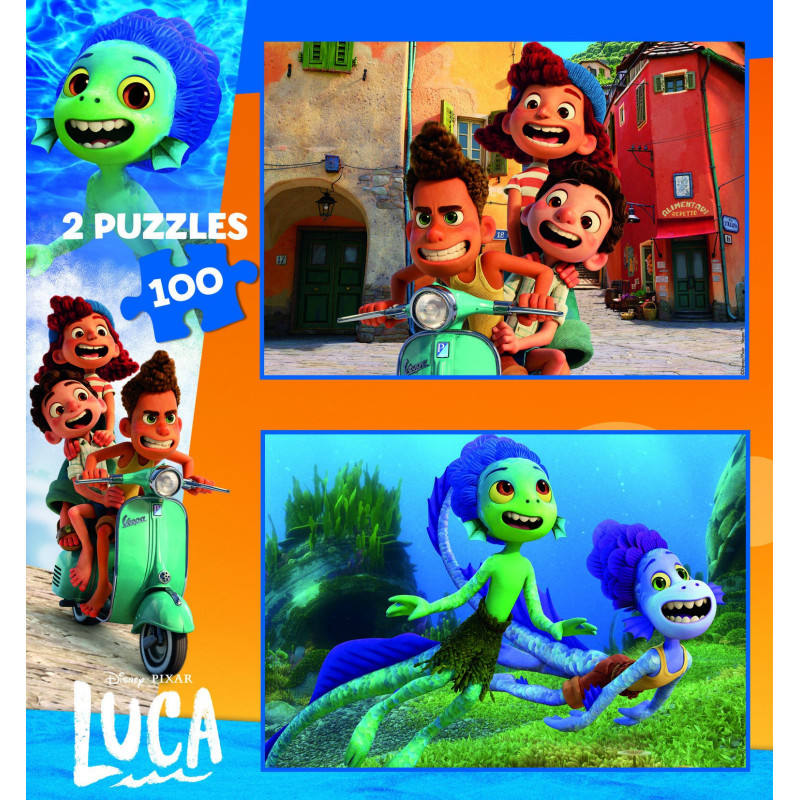 2 dėlionės (puzzle) 2x100 LUCA DISNEY PIXAR 6-8metų 2 dėlionės (puzzle) 2x100 LUCA DISNEY PIXAR 6-8metų