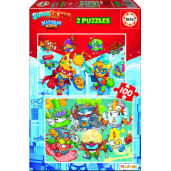 2 dėlionės (puzzle) 2x100 SUPERTHINGS 6-8metų