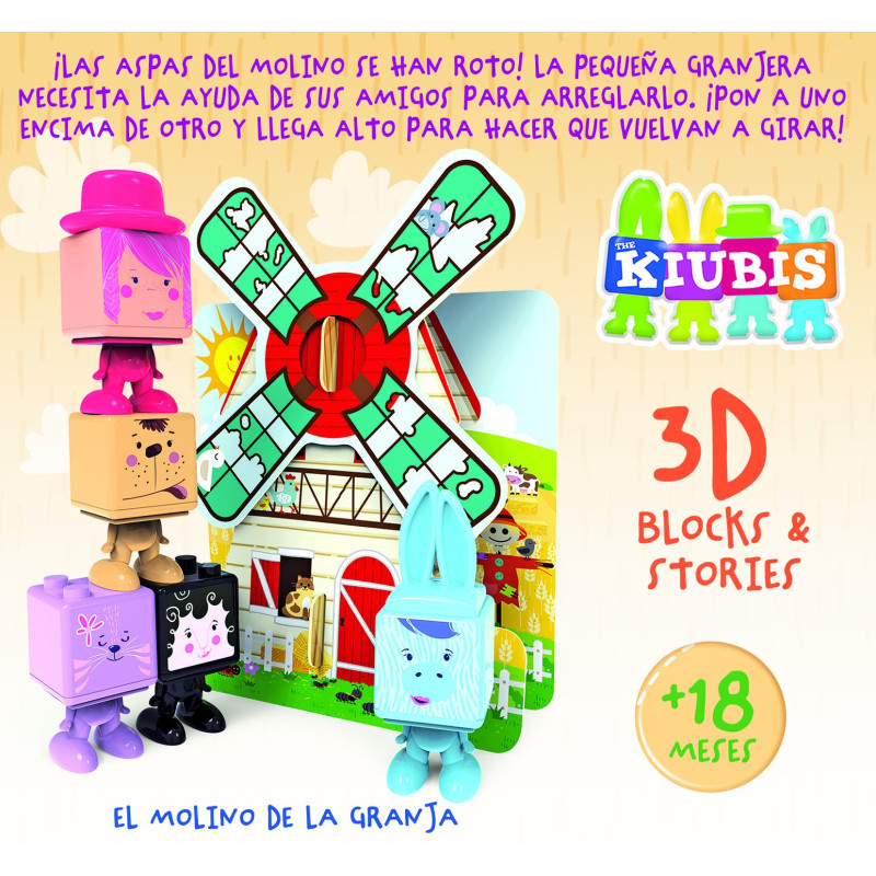 Kūdikių žaidimai 3D THE KUBIS, THE FARM MILL 2-4metų Kūdikių žaidimai 3D THE KUBIS, THE FARM MILL 2-4metų