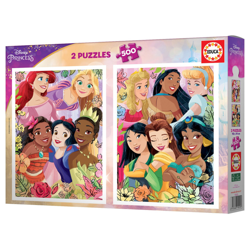 2 dėlionės (puzzle) 2x500 DISNEY PRINCESS 10-99metų 2 dėlionės (puzzle) 2x500 DISNEY PRINCESS 10-99metų