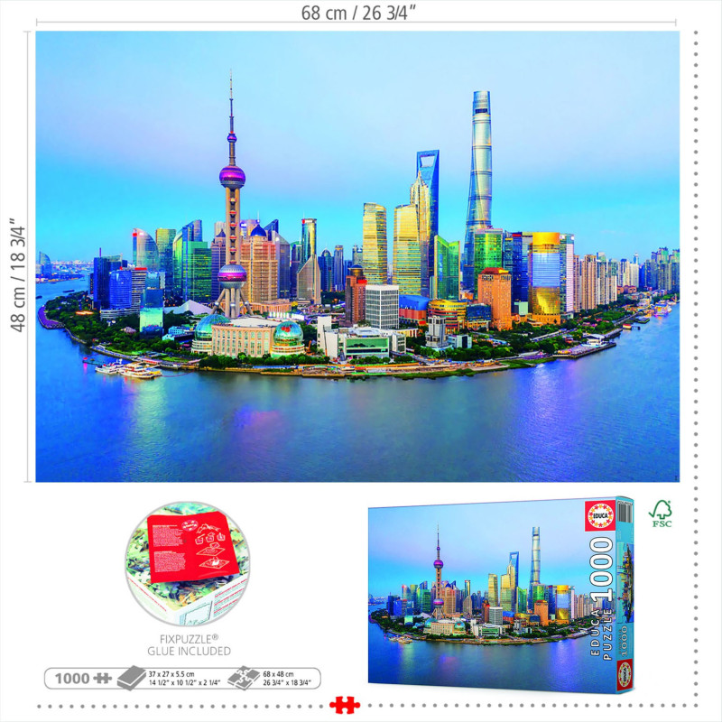 Dėlionė (puzzle) 1000 SHANGHAI al ATARDECER 10-99metų Dėlionė (puzzle) 1000 SHANGHAI al ATARDECER 10-99metų