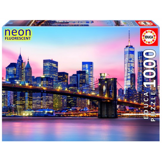 Dėlionė (puzzle) 1000 BROOKLYN BRIDGE NEON 14-99metų