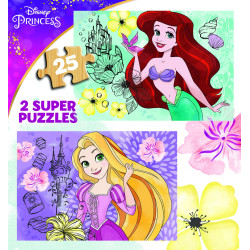 2 dėlionės (puzzle) medinės 2x25 DISNEY PRINCESS 3-5metų 2 dėlionės (puzzle) medinės 2x25 DISNEY PRINCESS 3-5metų