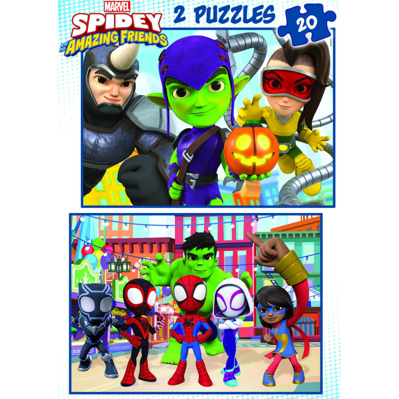 2 dėlionės (puzzle) 2x20 SPIDEY ir AMAZING FRIENDS 3-5metų 2 dėlionės (puzzle) 2x20 SPIDEY ir AMAZING FRIENDS 3-5metų