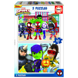 2 dėlionės (puzzle) 2x20 SPIDEY ir AMAZING FRIENDS 3-5metų