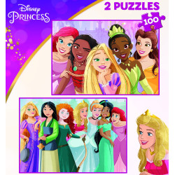 2 dėlionės (puzzle) 2x100 DISNEY PRINCESS 6-8metų 2 dėlionės (puzzle) 2x100 DISNEY PRINCESS 6-8metų