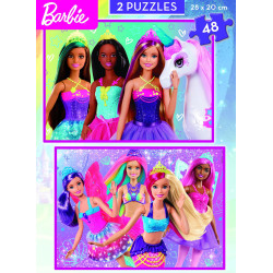 2 dėlionės (puzzle) 2x48 BARBIE 3-6metų 2 dėlionės (puzzle) 2x48 BARBIE 3-6metų